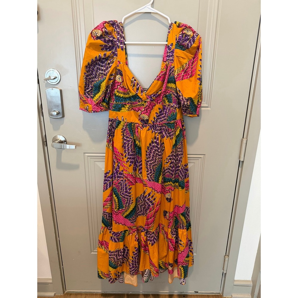 NWT Farm Rio Beaded Mcaws Midi Dress‎ Size Small